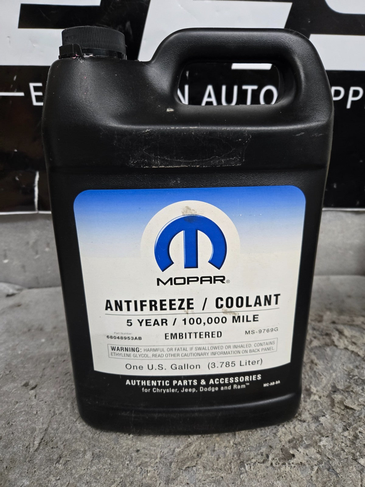 Genuine OEM Mopar Concentrate Orange 1 Gallon MS-9769 Engine Coolant Antifreeze