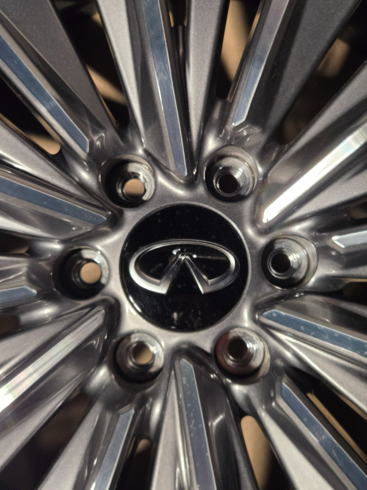 Infiniti QX80 4030S-IP228B IP 22X8 BLACK MONOGRAM WHEEL RIM OEM