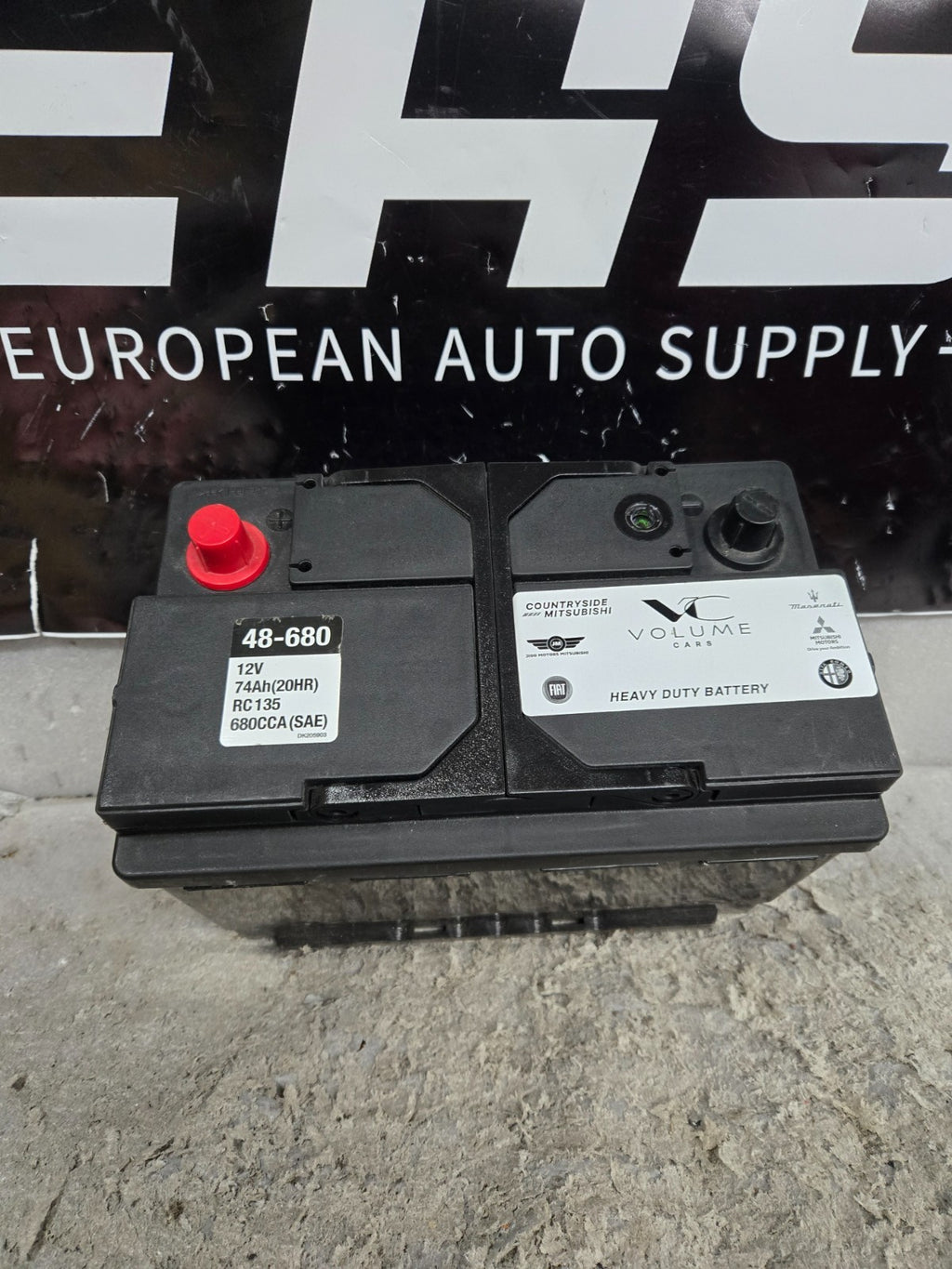 Volume Cars Heavy Duty Battery 48-680 12V For Mitsubishi Maserati Alfa Romeo OEM