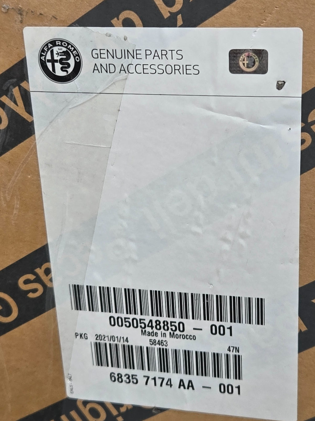 Alfa Romeo Stelvio Wiring Harness Assembly OEM 00505488500