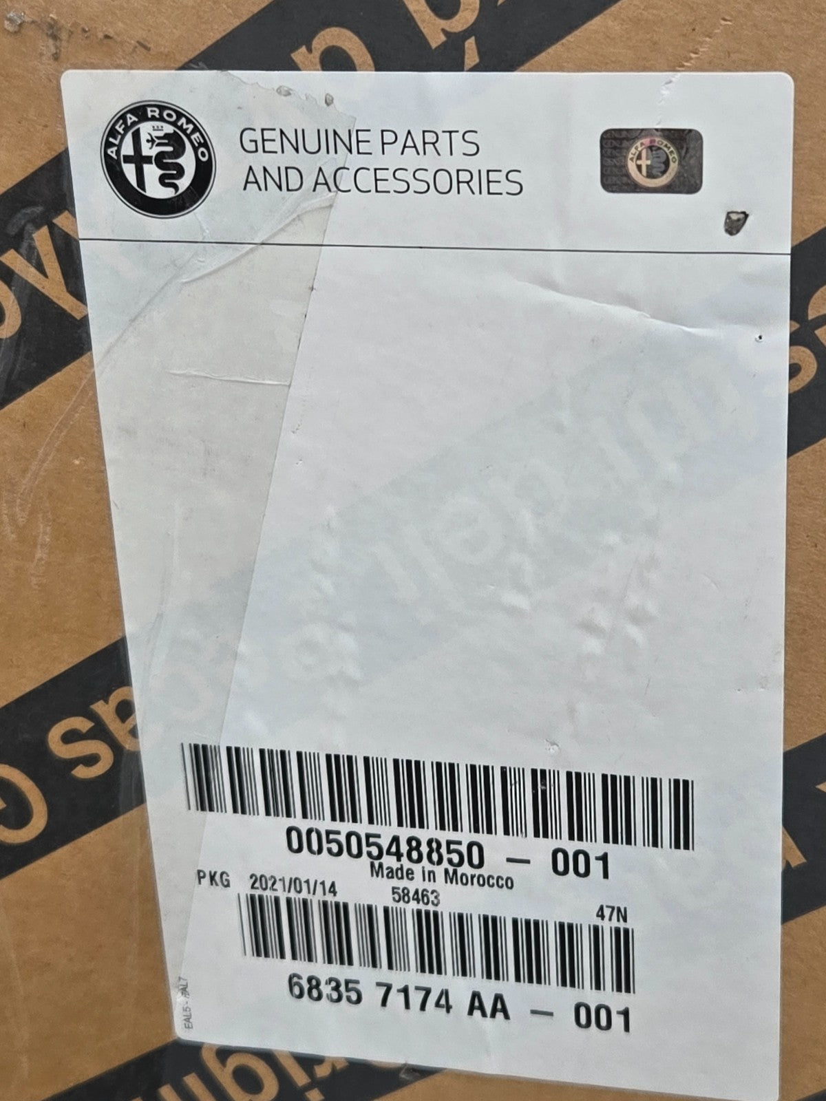 Alfa Romeo Stelvio Wiring Harness Assembly OEM 00505488500