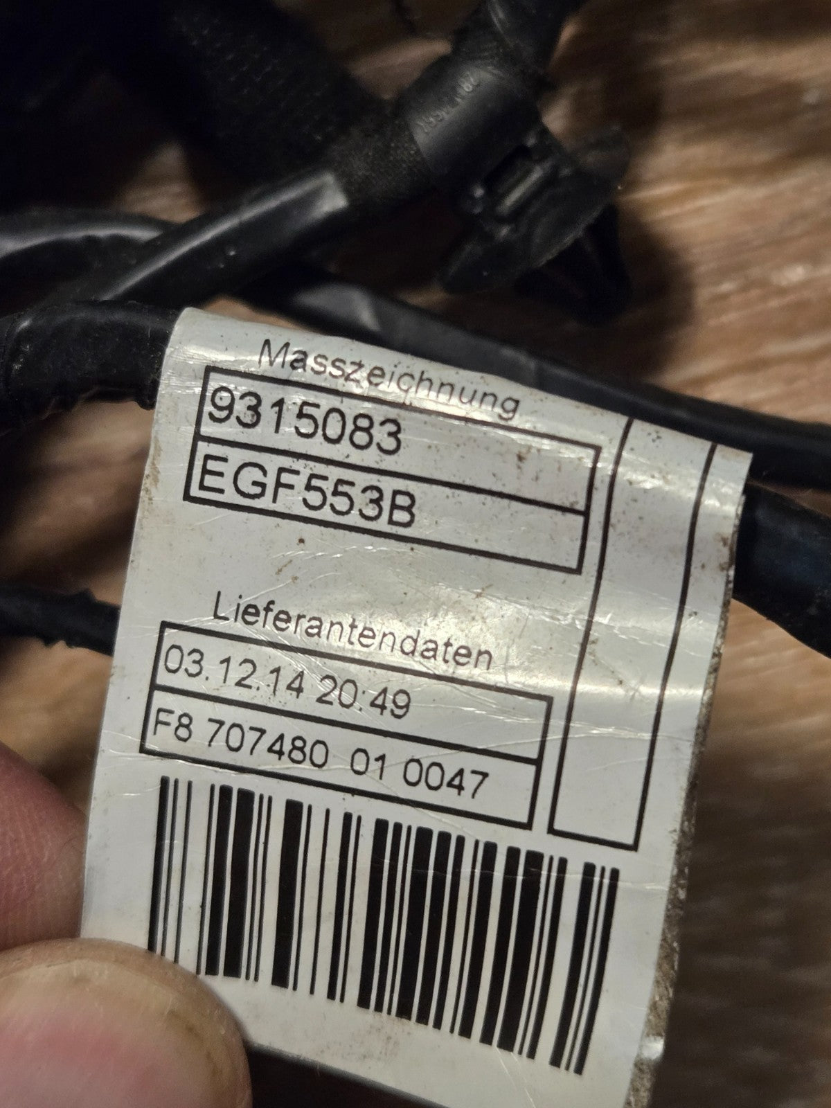 2011-2017 BMW X3 X4 Front Bumper Wiring Harness 9315083 OEM 9335473