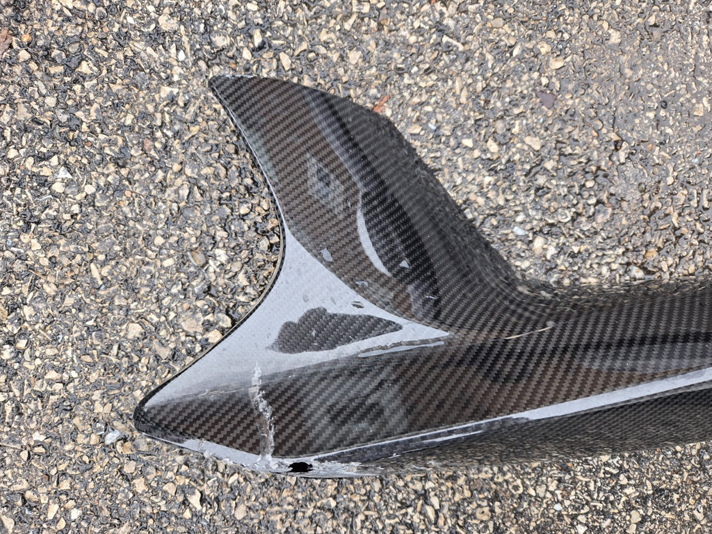 *Damaged* 2018 - 2020 BMW M5 F90 Front Left Right Carbon Fiber Splitter Set OEM