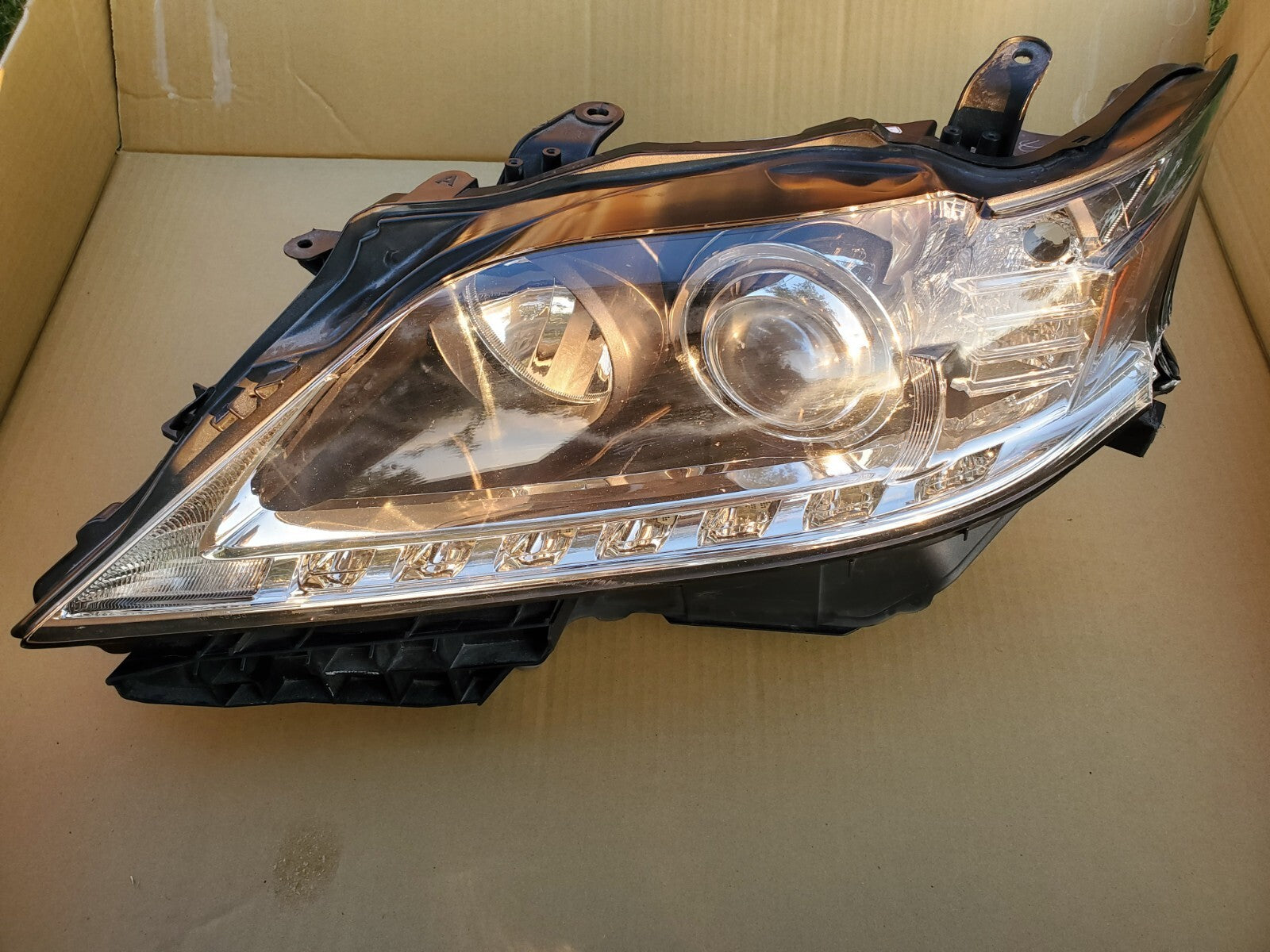 2013 2014 2015 LEXUS RX350 RX450H LEFT DRIVER HALOGEN LED HEADLIGHT OEM DAMAGED
