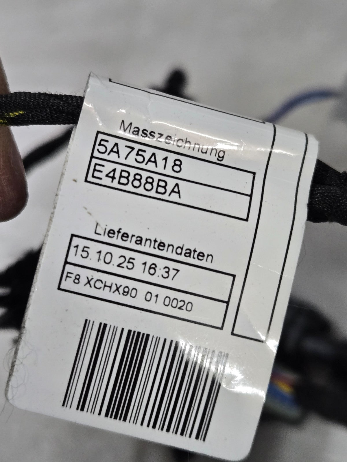 2023-2025 BMW X6 Wiring Harness Bumper Front 61125A75A22 COMPLETE w/Sensors OEM