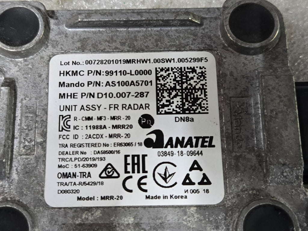 2020-2023 Hyundai Sonata Adaptive Cruise Distance Sensor Radar Unit 99110-L0000