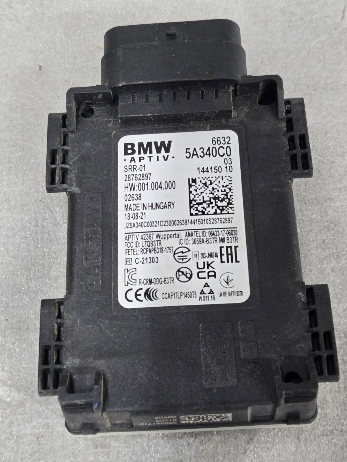 2019 - 2023 BMW X5 G05 REAR LEFT BLIND SPOT ALERT RADAR UNIT 66325A340C0 OEM