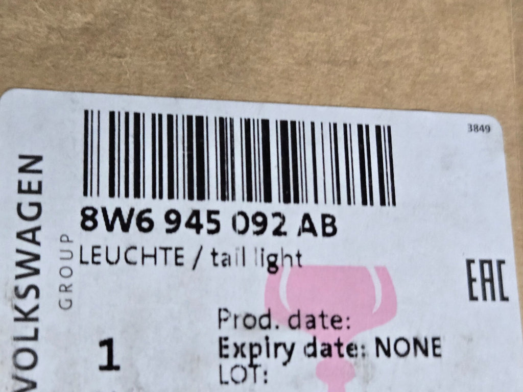 2020 - 2024 AUDI A5 S5 RS5 RIGHT RH PASSENGER LED TAIL LIGHT 8W6945092AB OEM