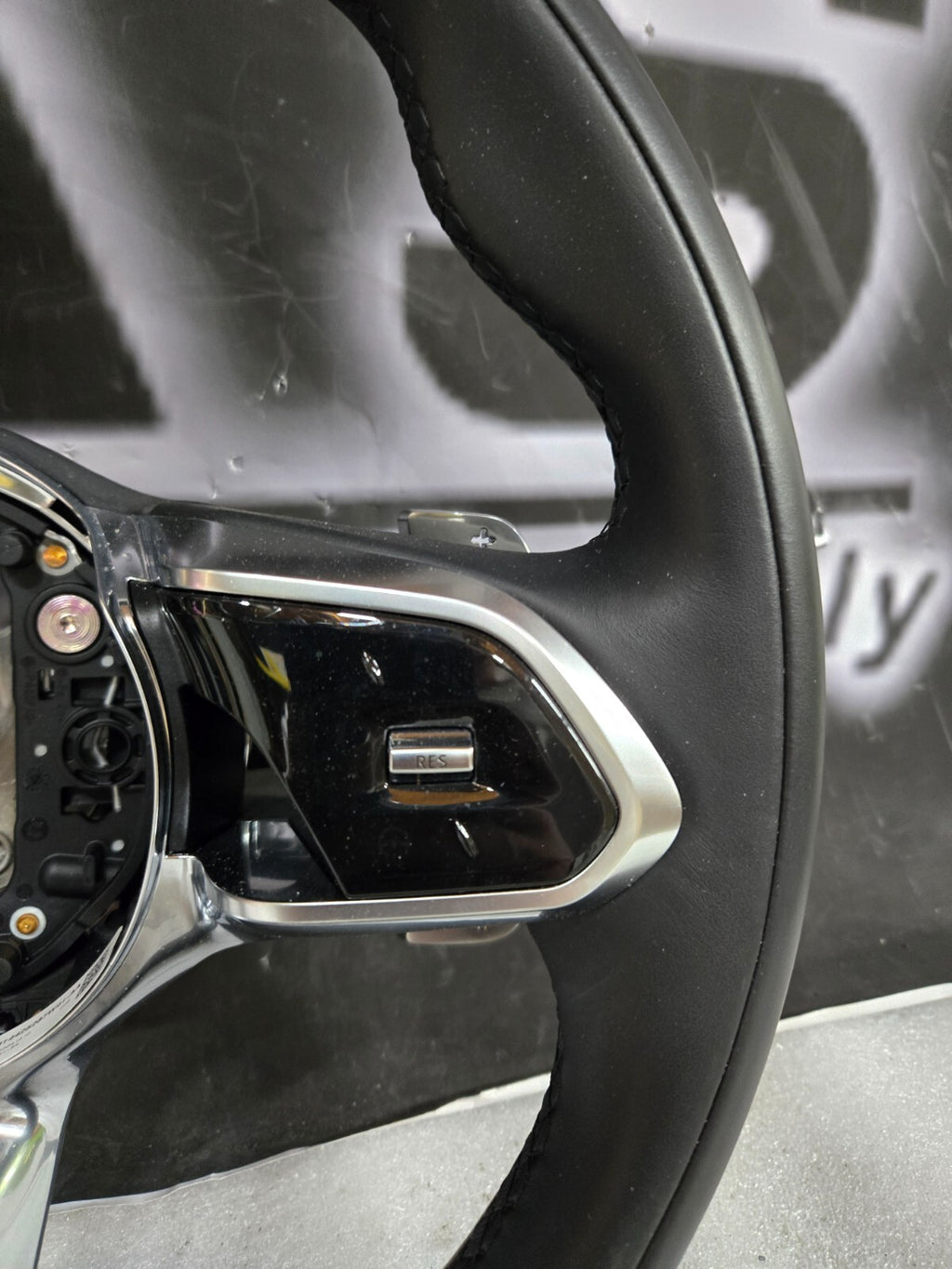 2023 Jaguar Steering Wheel F I Pace XE XF Black Leather OEM 628123465PVJ