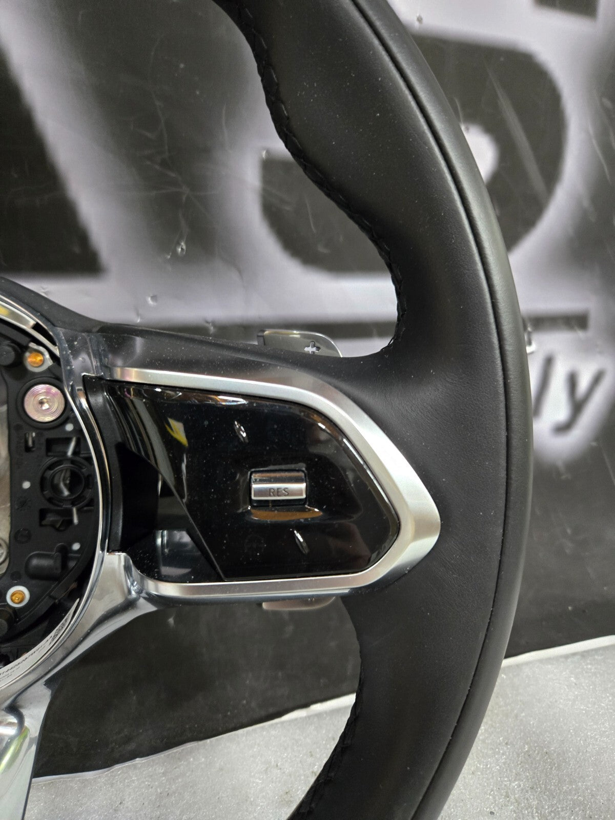 2023 Jaguar Steering Wheel F I Pace XE XF Black Leather OEM 628123465PVJ