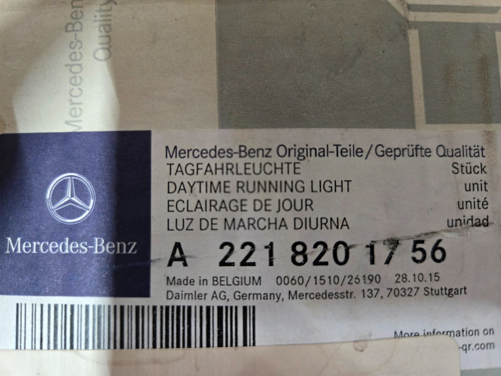 2010-2013 MERCEDES S550 W221 Left Driver Side LED DRL Fog Light A2218201756 OEM