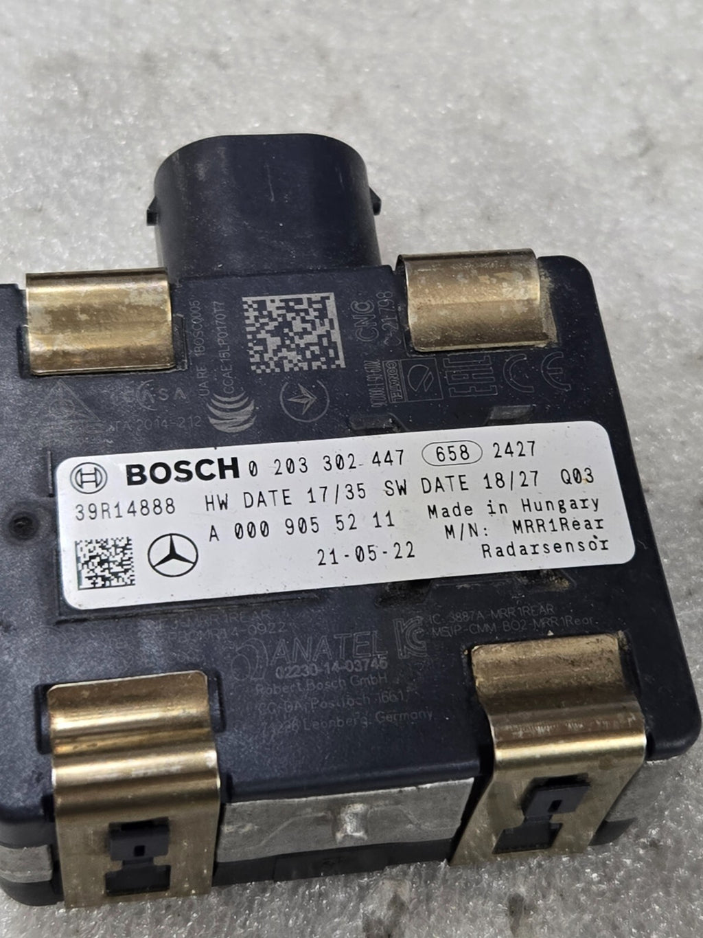 2019-2022 MERCEDES-BENZ GLC CRUISE CONTROL DISTANCE RADAR SENSOR OEM A0009055211