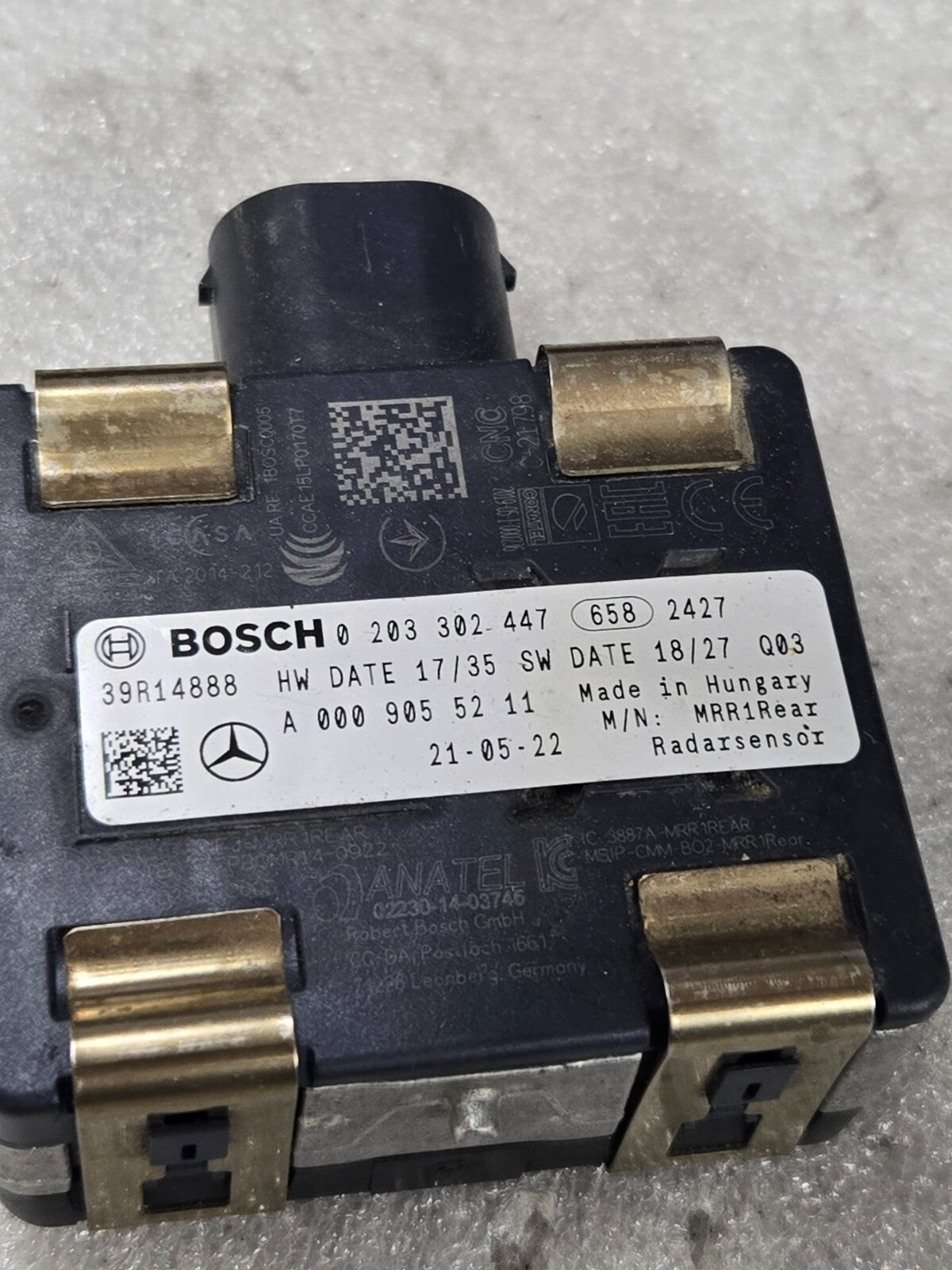 2019-2022 MERCEDES-BENZ GLC CRUISE CONTROL DISTANCE RADAR SENSOR OEM A0009055211