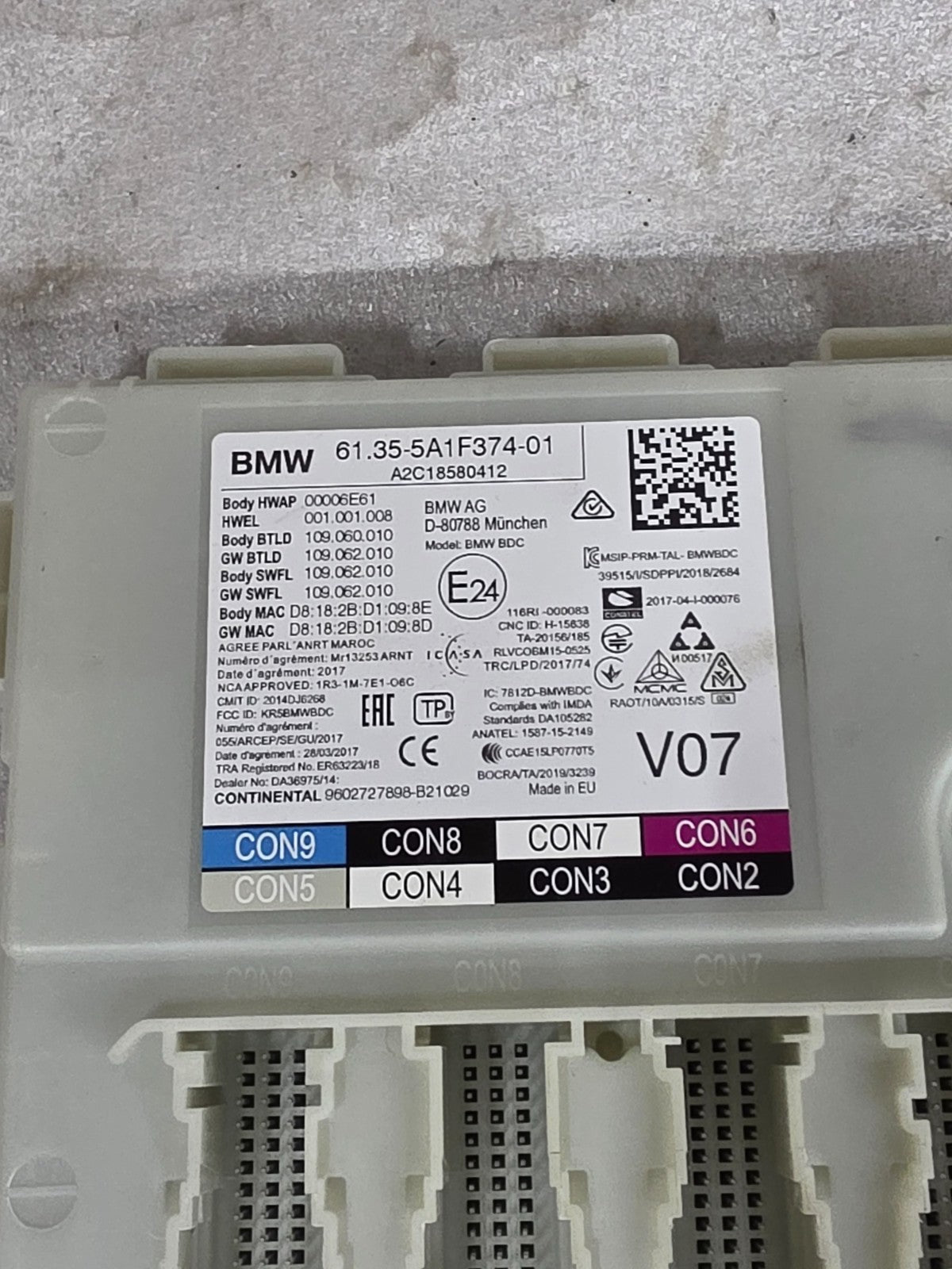 2021 BMW X3M F97 OEM Body Control Module 5A1F374