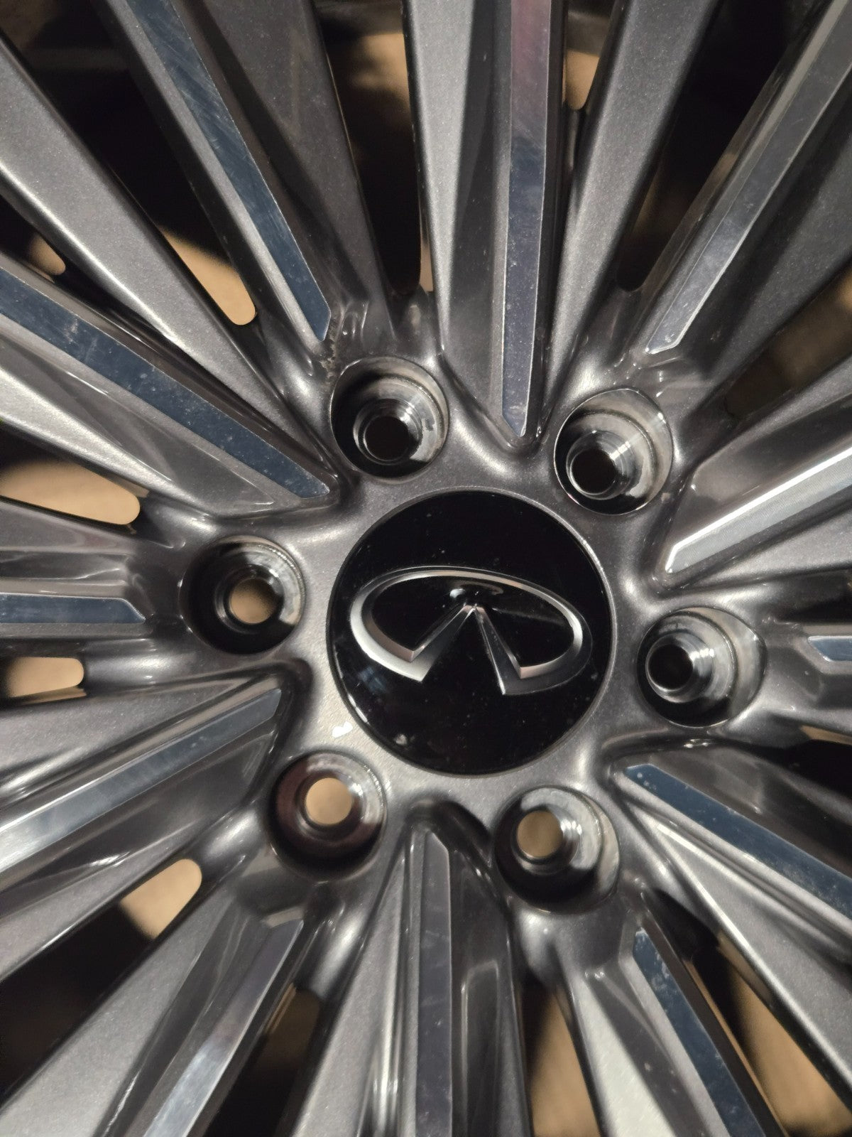Infiniti QX80 4030S-IP228B IP 22X8 BLACK MONOGRAM WHEEL RIM OEM