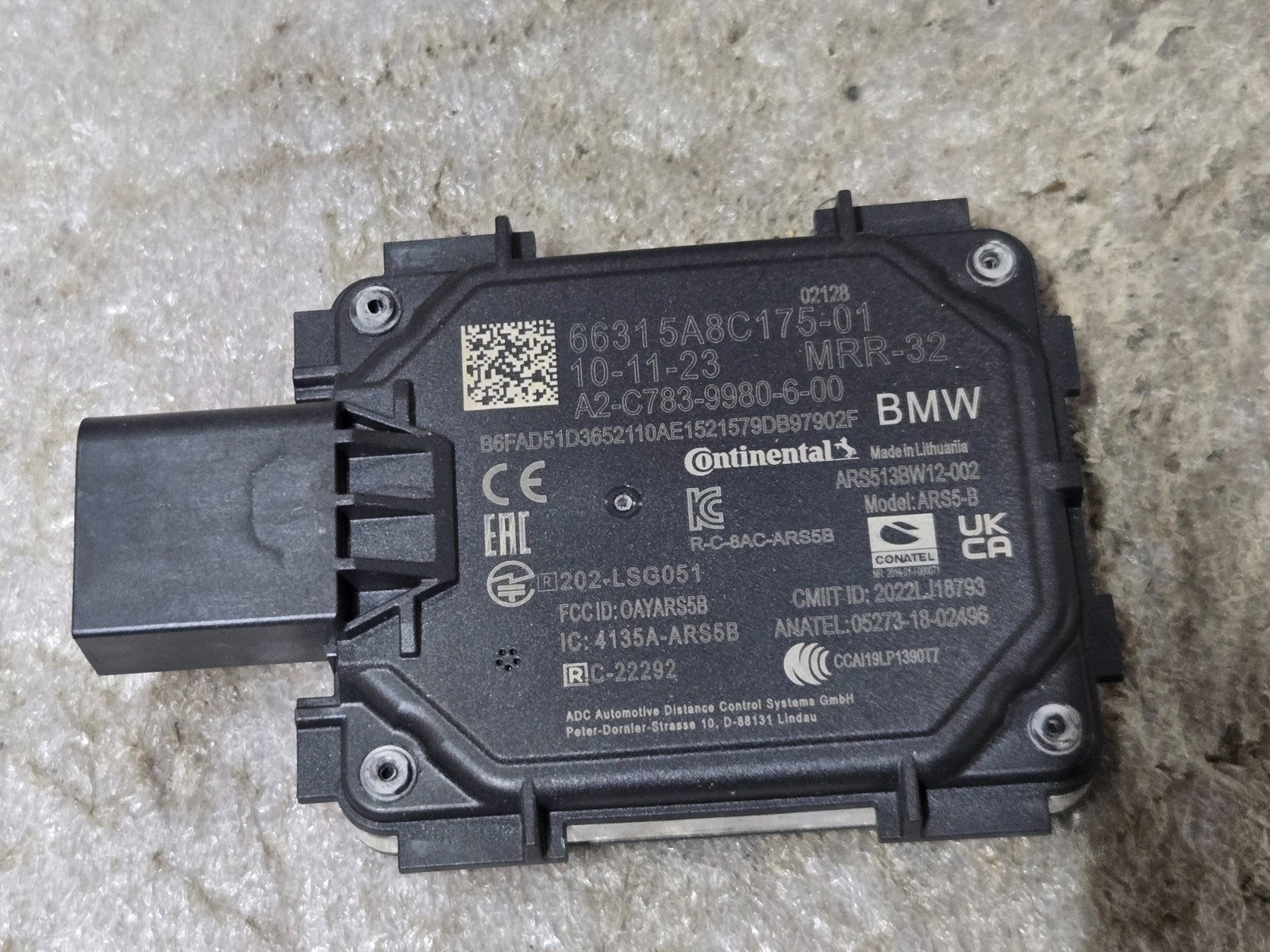 2023 2024 BMW FRONT RADAR SONAR DISTANCE SENSOR CONTROL MODULE OEM 66315A8C175