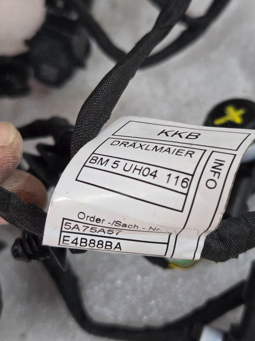 Front BMW X7 Bumper Harness With Parking PDC Sensors OEM E4B88BA 5A75A23