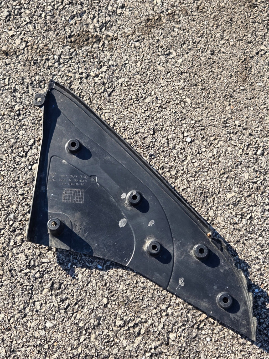Genuine Porsche GT4 Front Lower Right RH Passenger Side Skid Plate 982807750 OEM