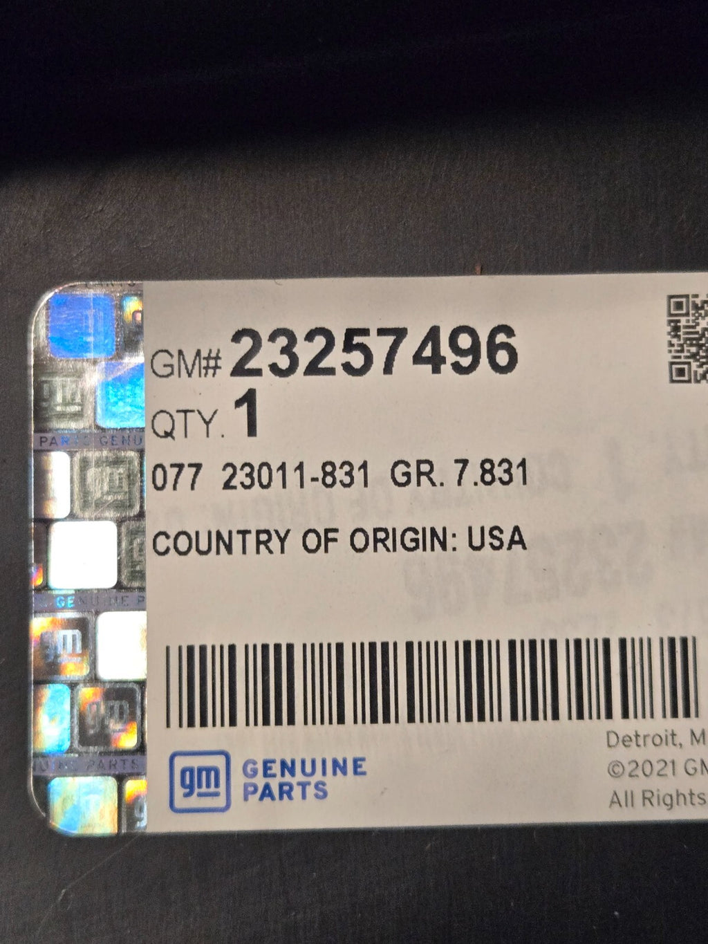 Genuine GM Driver Side Accessory Switch Panel 23257496 OEM