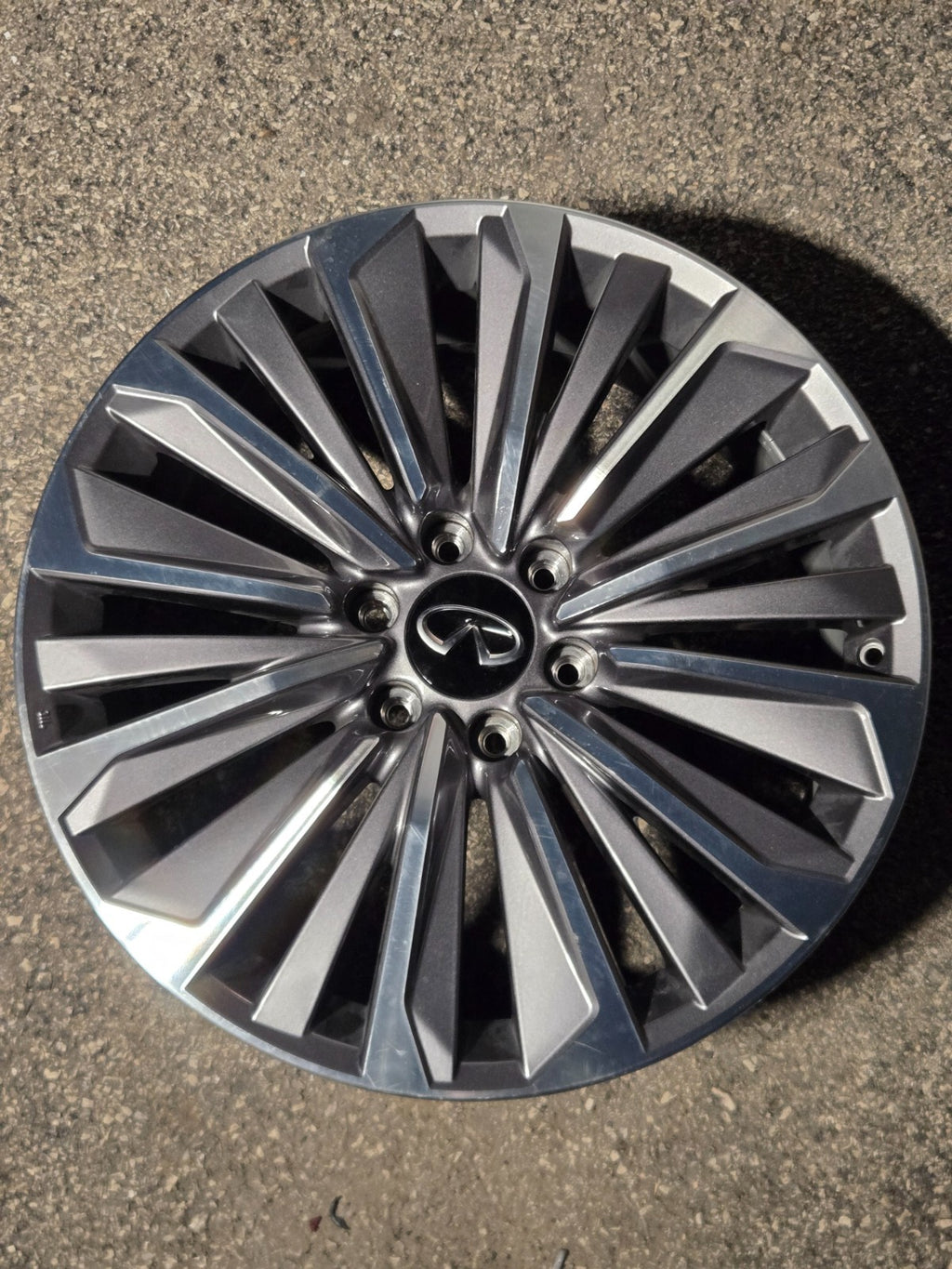 Infiniti QX80 4030S-IP228B IP 22X8 BLACK MONOGRAM WHEEL RIM OEM