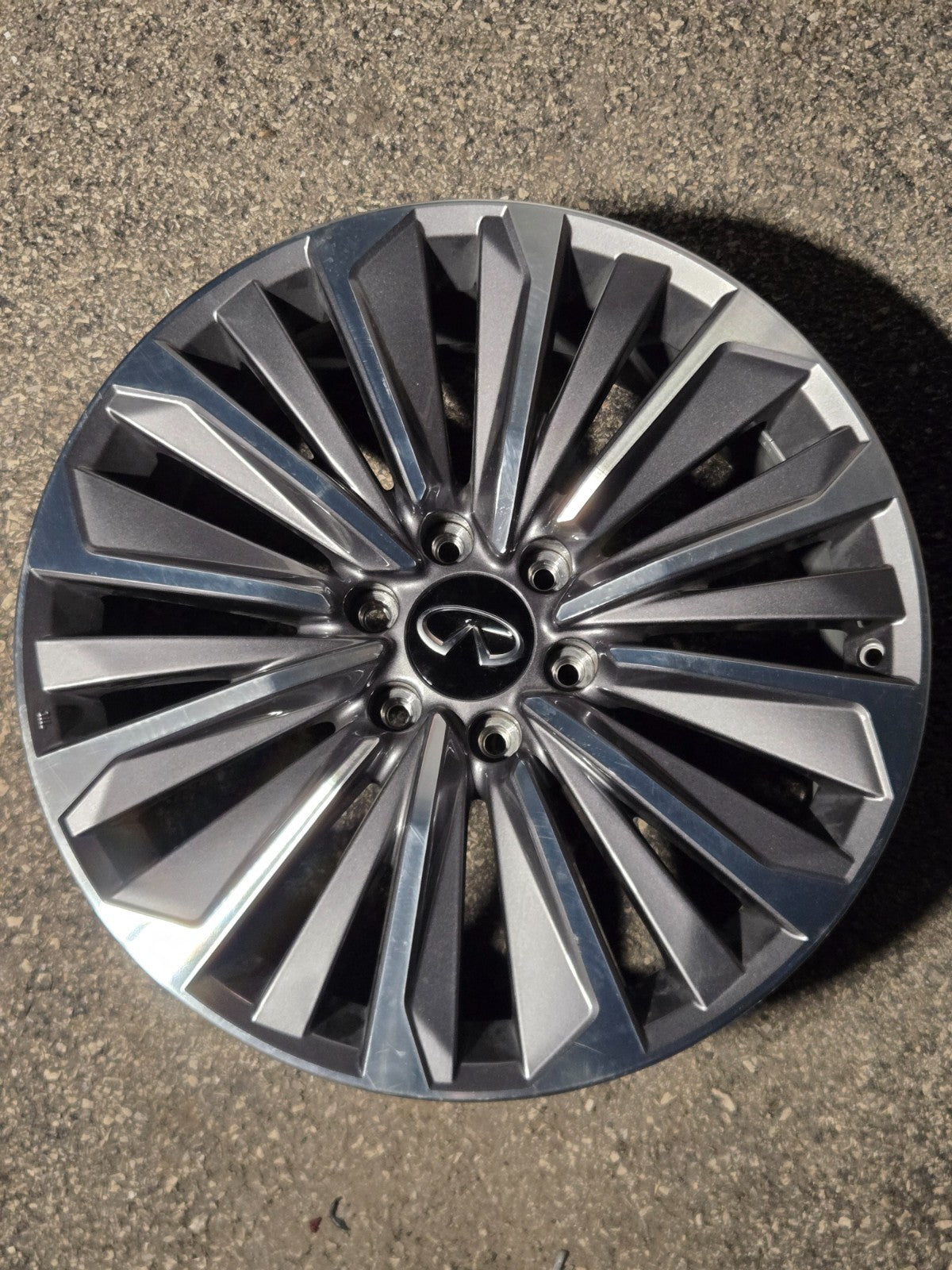 Infiniti QX80 4030S-IP228B IP 22X8 BLACK MONOGRAM WHEEL RIM OEM