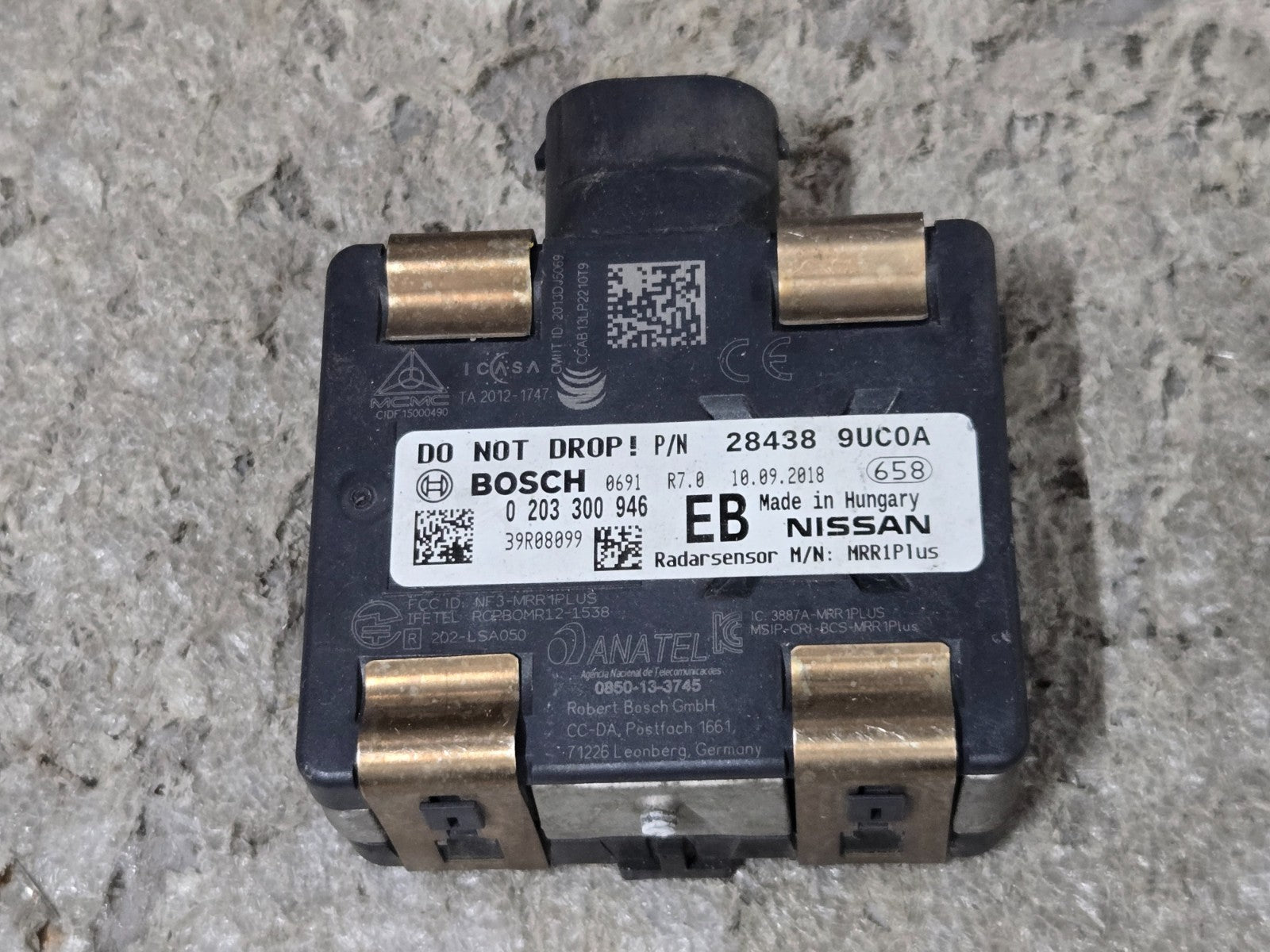 16 17 18 NISSAN MURANO FRONT DISTANCE RADAR SENSOR 28438-9UC0A EB OEM used