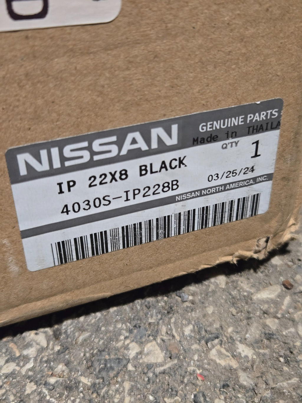 Infiniti QX80 4030S-IP228B IP 22X8 BLACK MONOGRAM WHEEL RIM OEM