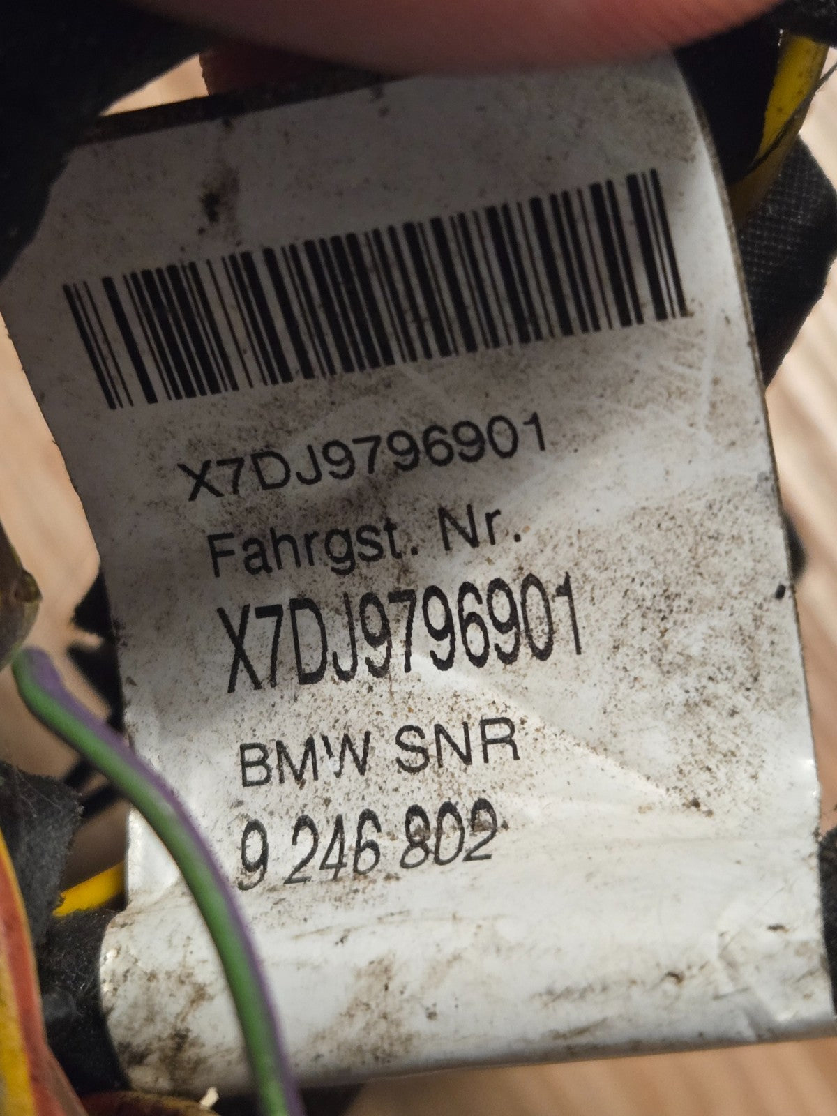 2011-2013 BMW 528I 535XI F10 FRONT BUMPER WIRE WIRING HARNESS CABLE OEM 9246802
