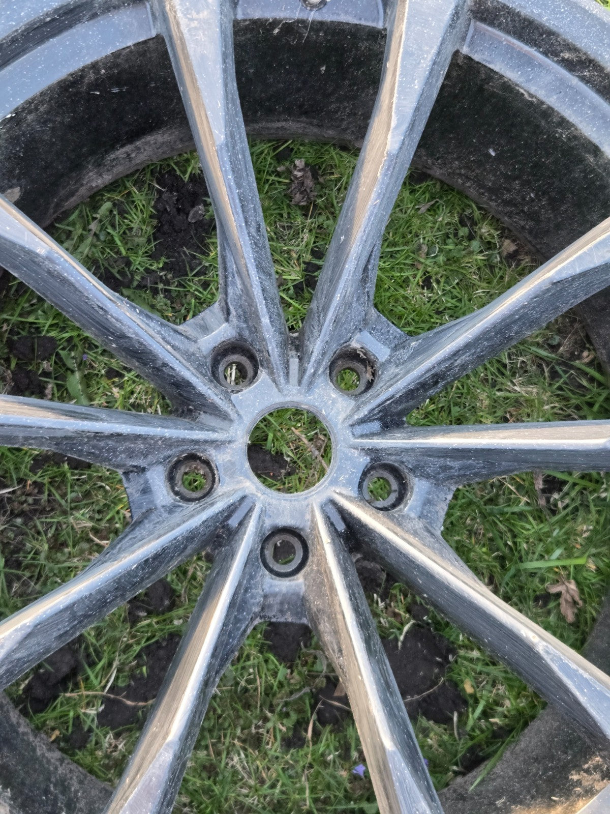 Lamborghini Urus 23" 23x11.5J ET22 Rear Wheel Rim Black Machined OEM 4ML601025AR