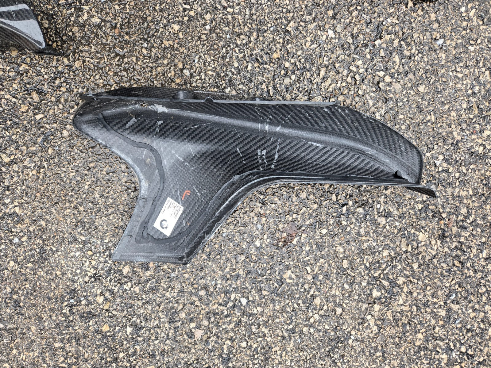 *Damaged* 2018 - 2020 BMW M5 F90 Front Left Right Carbon Fiber Splitter Set OEM