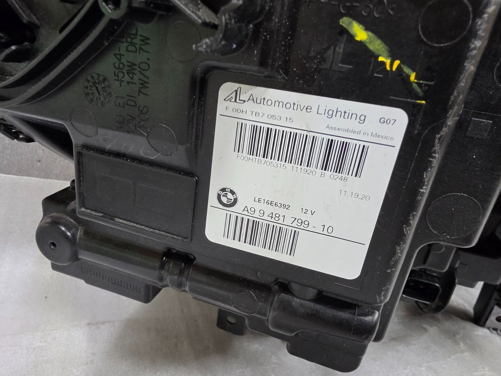 2019-2022 BMW X7 G07 FULL LED LEFT LH DRIVER SIDE HEADLIGHT OEM 63119852951