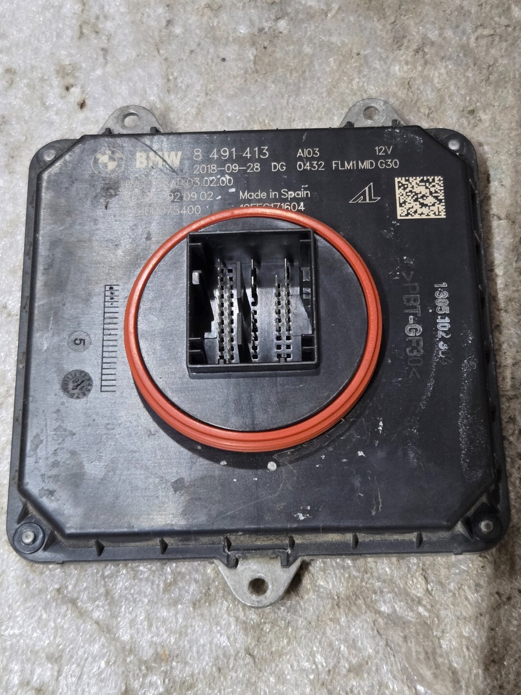 2017 - 2020 BMW 540I G30 FRONT HEADLAMP BALLAST CONTROL MODULE OEM 8491413
