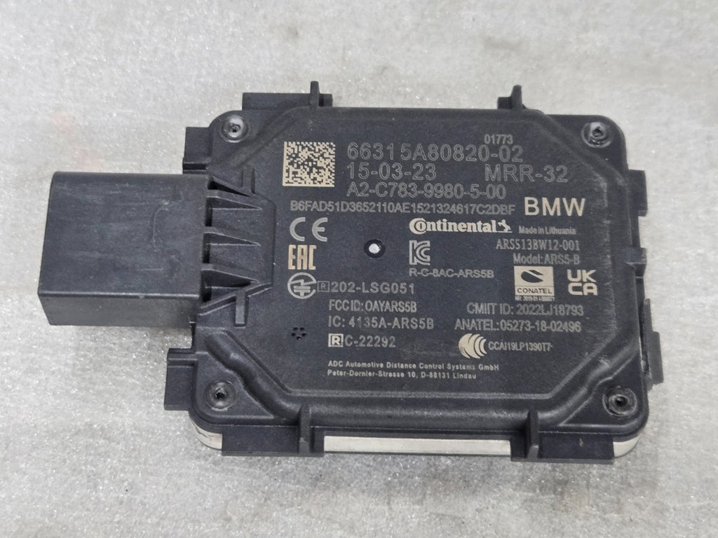 2023 - 2025 BMW U11 X1 DISTANCE RADAR SENSOR MODULE UNIT 66315A80820 OEM
