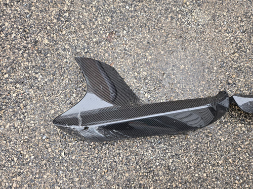 *Damaged* 2018 - 2020 BMW M5 F90 Front Left Right Carbon Fiber Splitter Set OEM