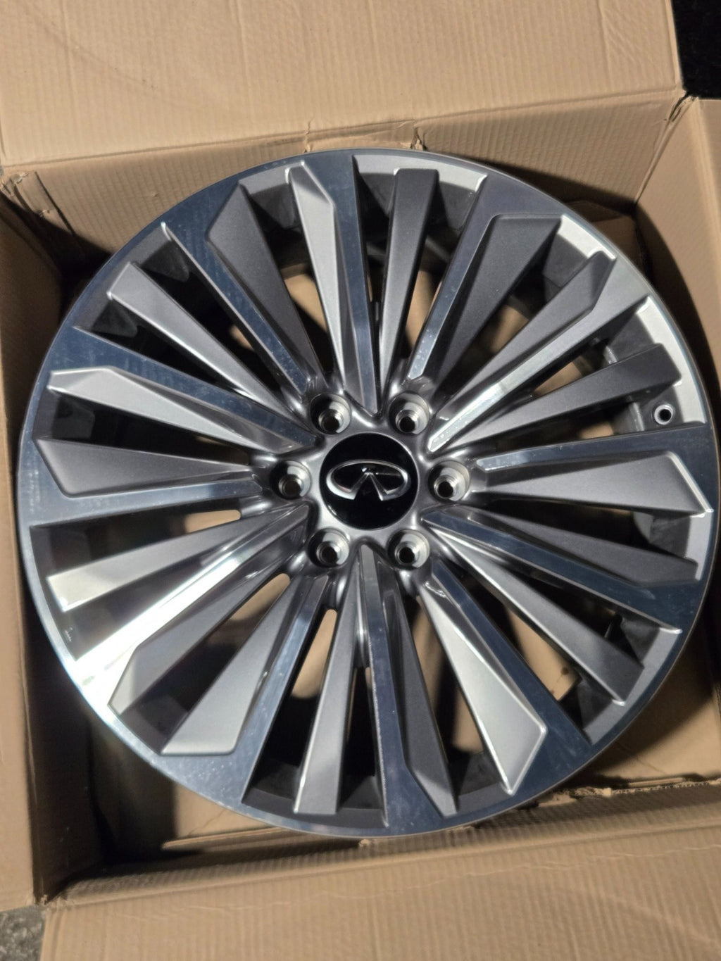Infiniti QX80 4030S-IP228B IP 22X8 BLACK MONOGRAM WHEEL RIM OEM