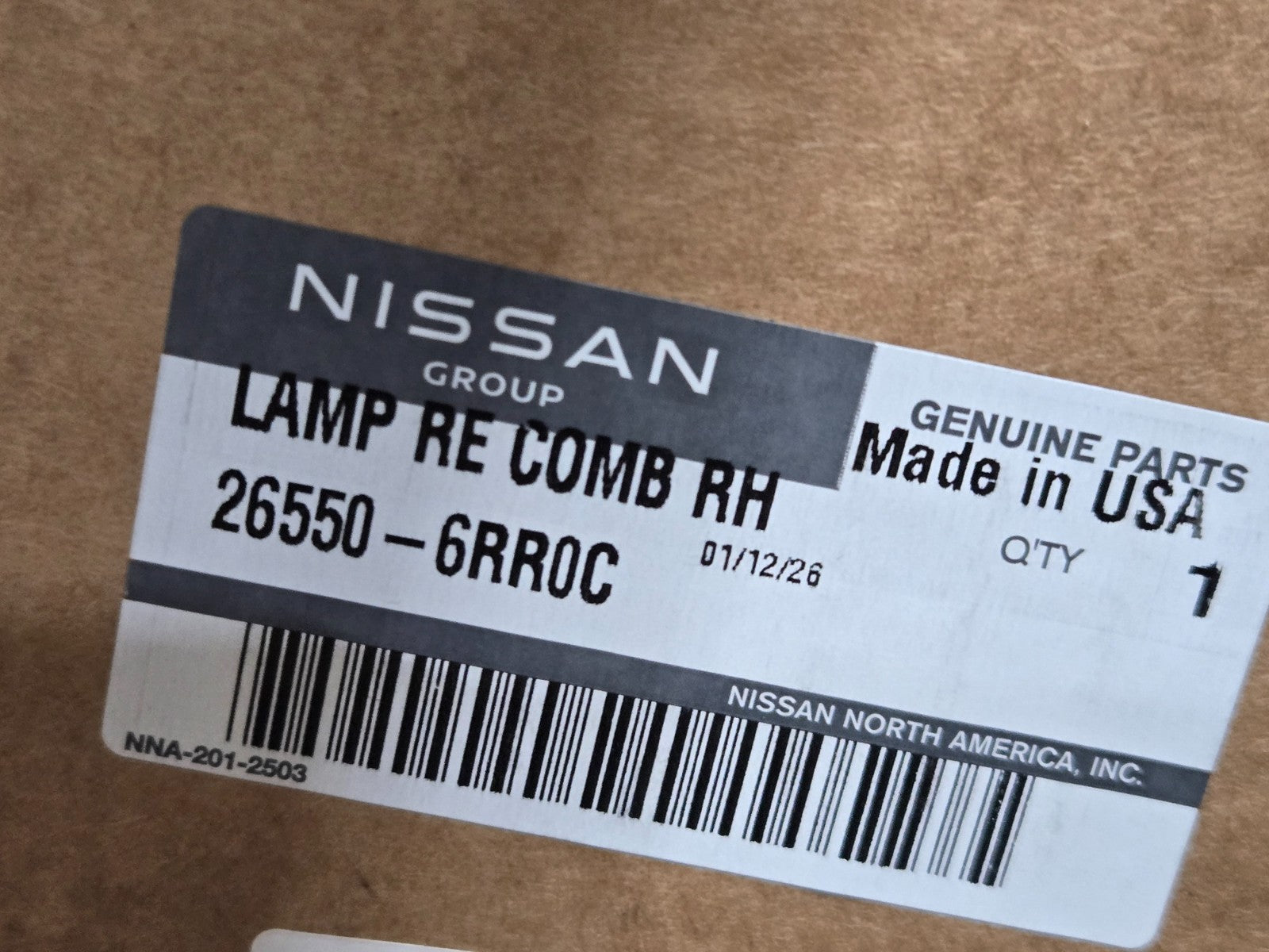 2021-2024 Nissan Rogue LED w/ Halogen Tail Light Right RH OEM 26550-6RR0C