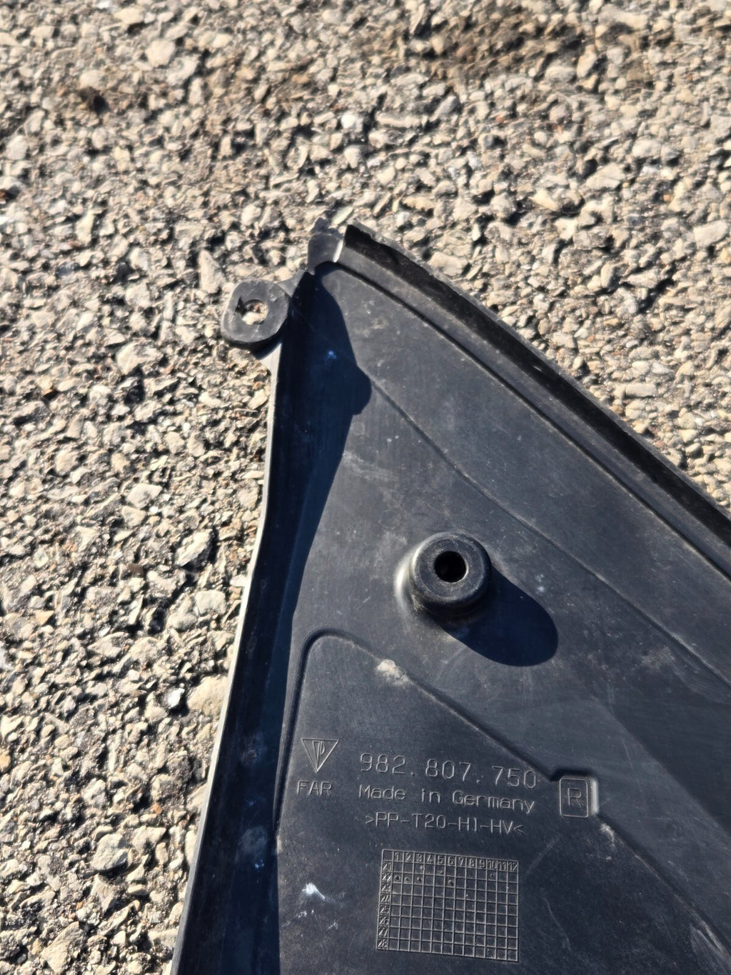 Genuine Porsche GT4 Front Lower Right RH Passenger Side Skid Plate 982807750 OEM