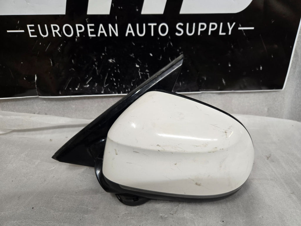 2014 - 2018 BMW X5 F15 FRONT LEFT LH DOOR EXTERIOR SIDE VIEW MIRROR OEM WHITE