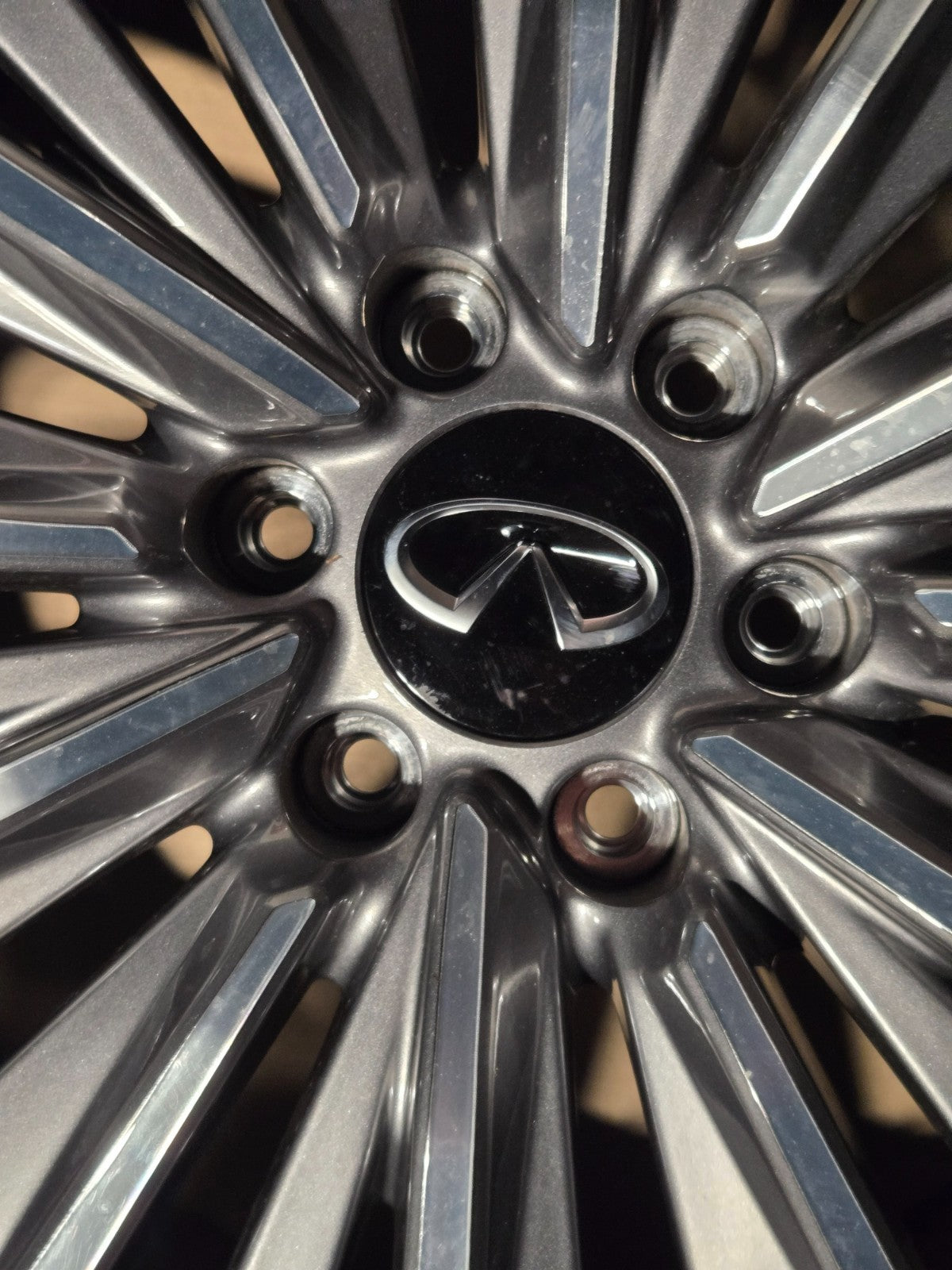 Infiniti QX80 4030S-IP228B IP 22X8 BLACK MONOGRAM WHEEL RIM OEM