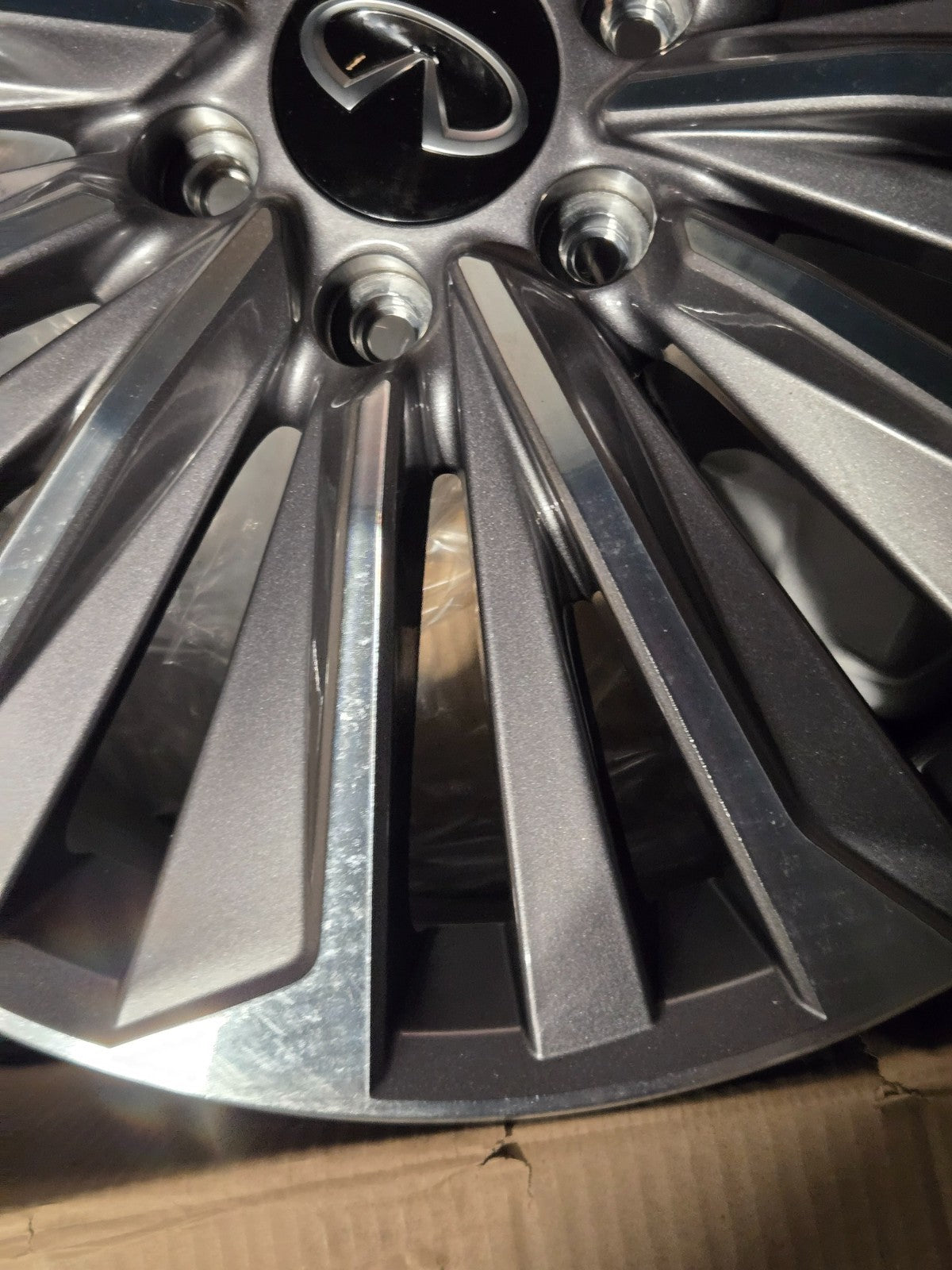Infiniti QX80 4030S-IP228B IP 22X8 BLACK MONOGRAM WHEEL RIM OEM