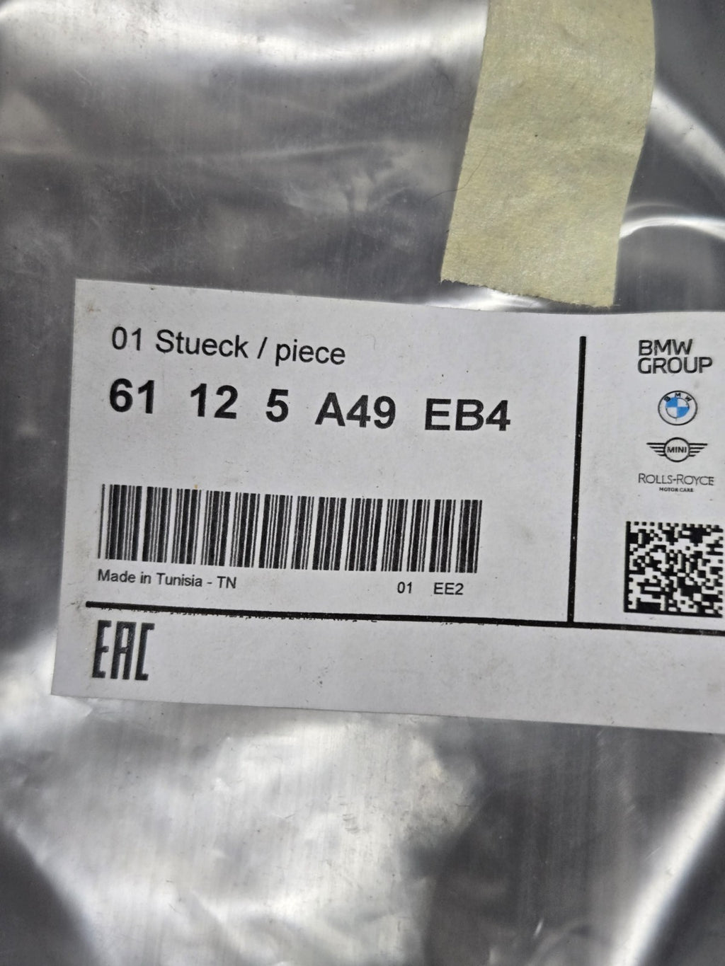 2023-2025 Genuine OEM BMW Harness 61125A49EB4 NEW Bumper Front 