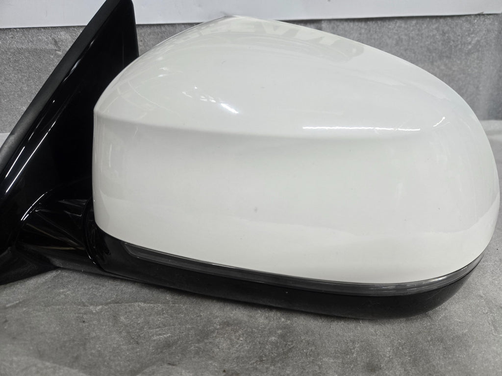 2018 - 2022 BMW X3 G01 FRONT LEFT LH DRIVER SIDE DOOR REAR VIEW MIRROR OEM WHITE