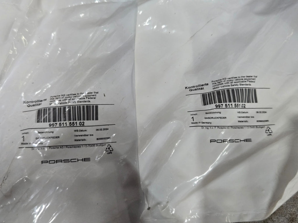 2005-2012 Porsche 911 997 987 Boxster Cayman Front Hood Shock OEM 2X