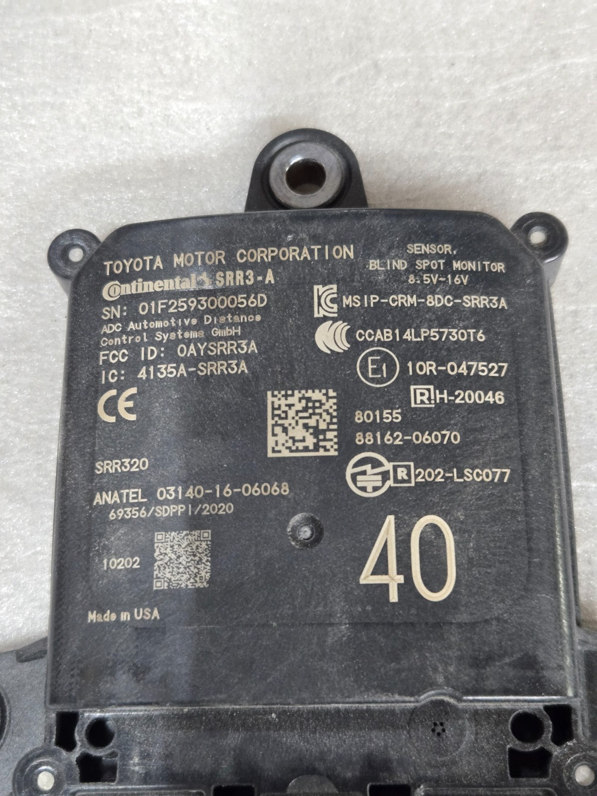 2021-2025 Lexus ES350 Blind Spot Monitor Sensor Radar Module 88162-06070 OEM