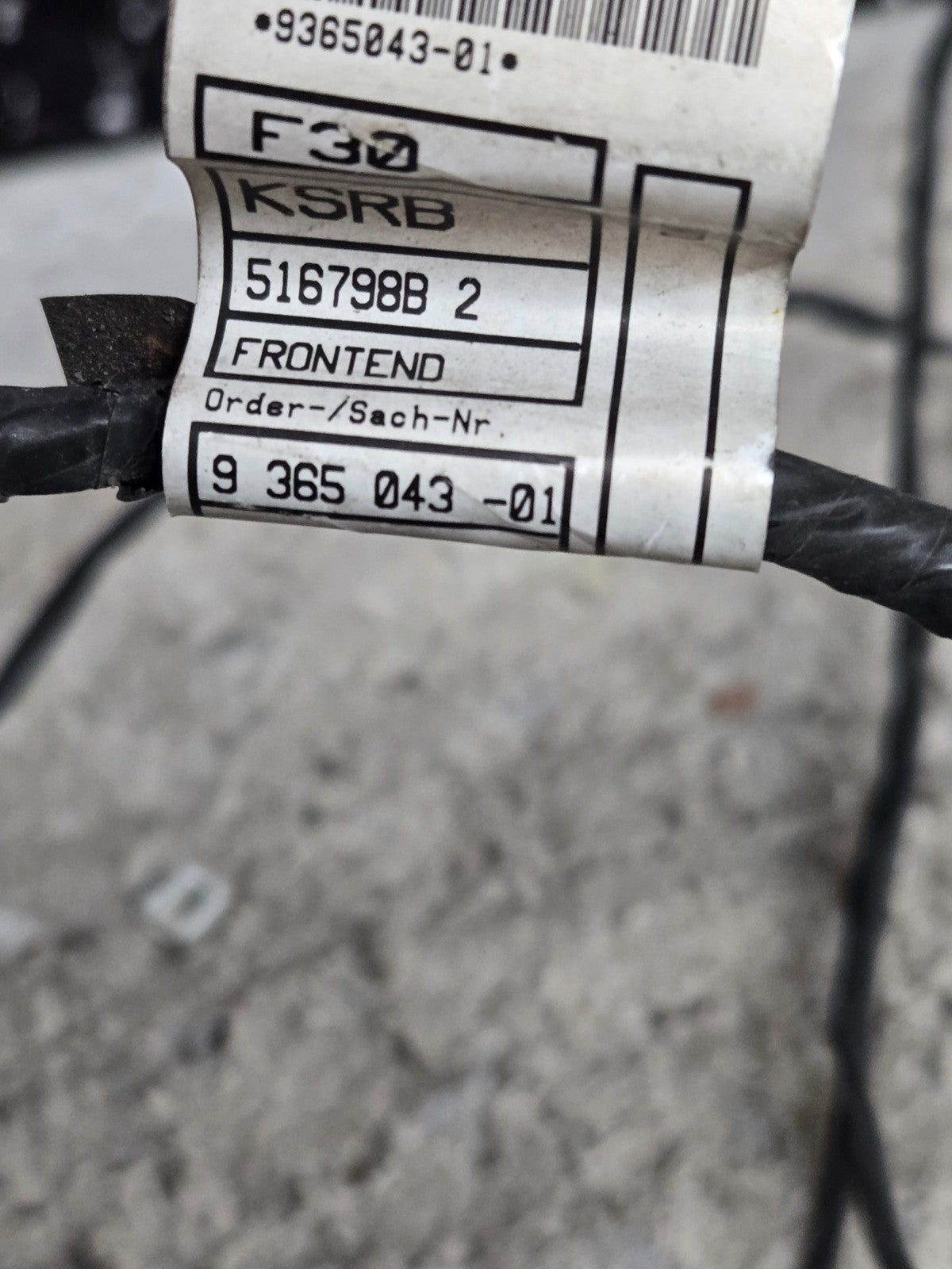 2016-2018 BMW F30 3 Series FRONT BUMPER PDC SENSOR WIRING HARNESS w/ Sensors OEM