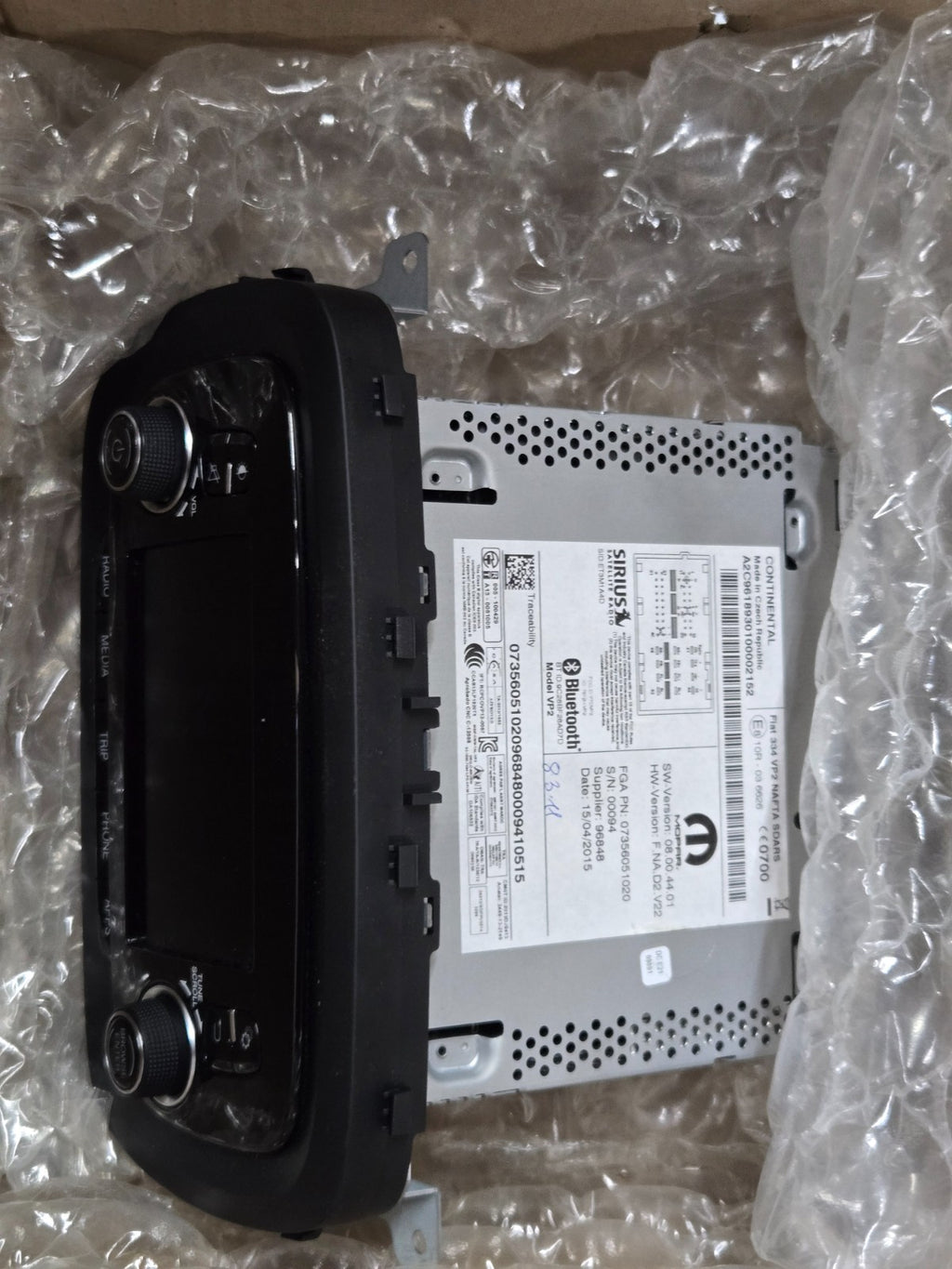 Genuine Mopar Radio Multi Media 2016-2018 Fiat OEM 6RT61LXHAA 0735672360