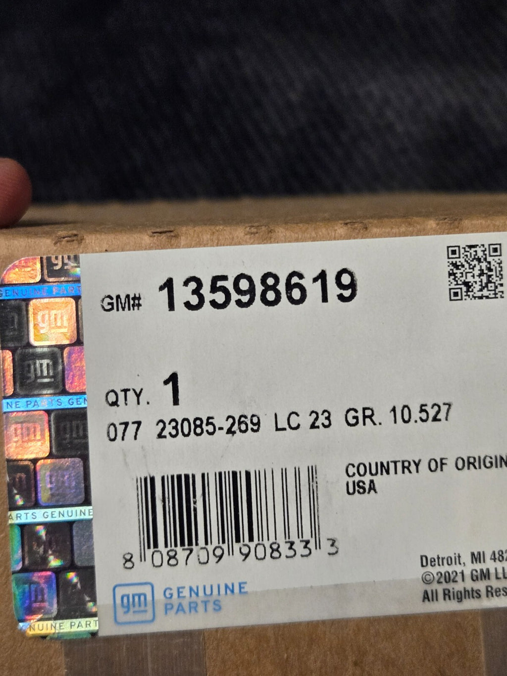 20-24 Cadillac XT6 Front Right Exterior Door Handle 13598619 OEM