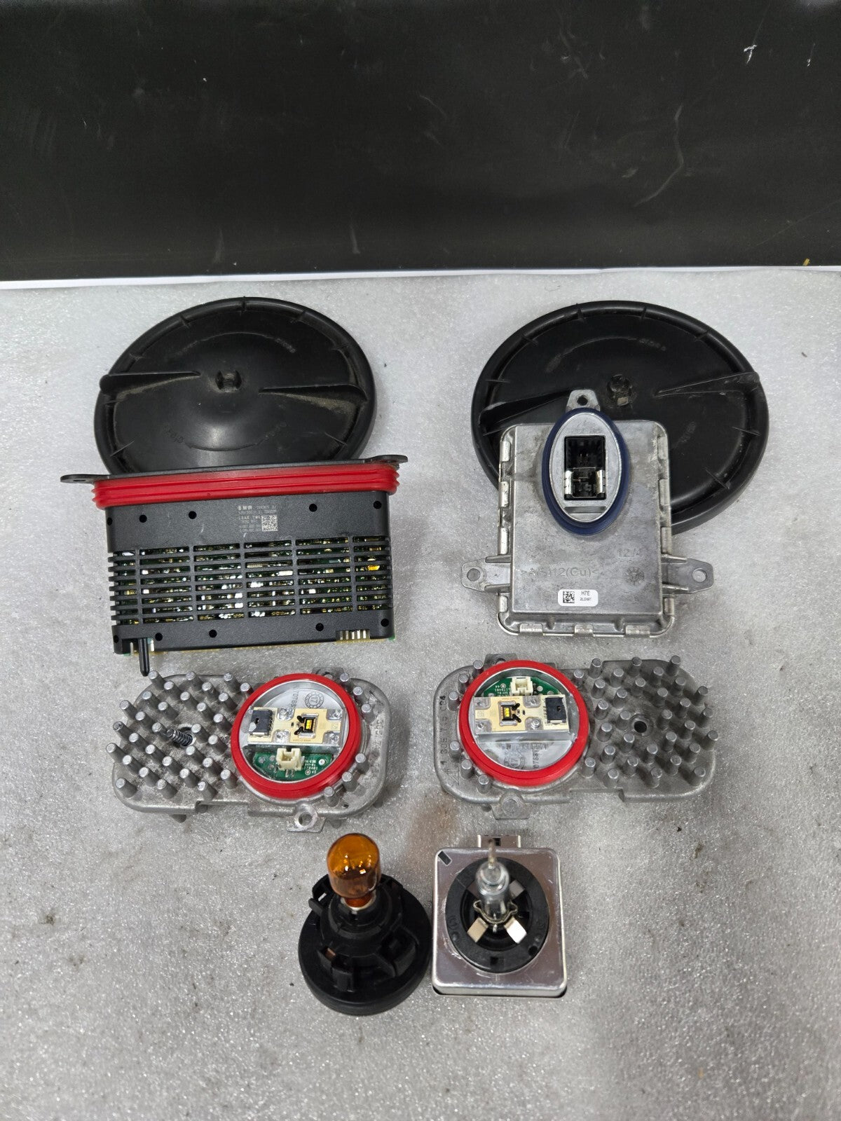 2014-2018 BMW X5 X6 Headlight LED Ballast Module Cover Set OEM 7440879 7296090