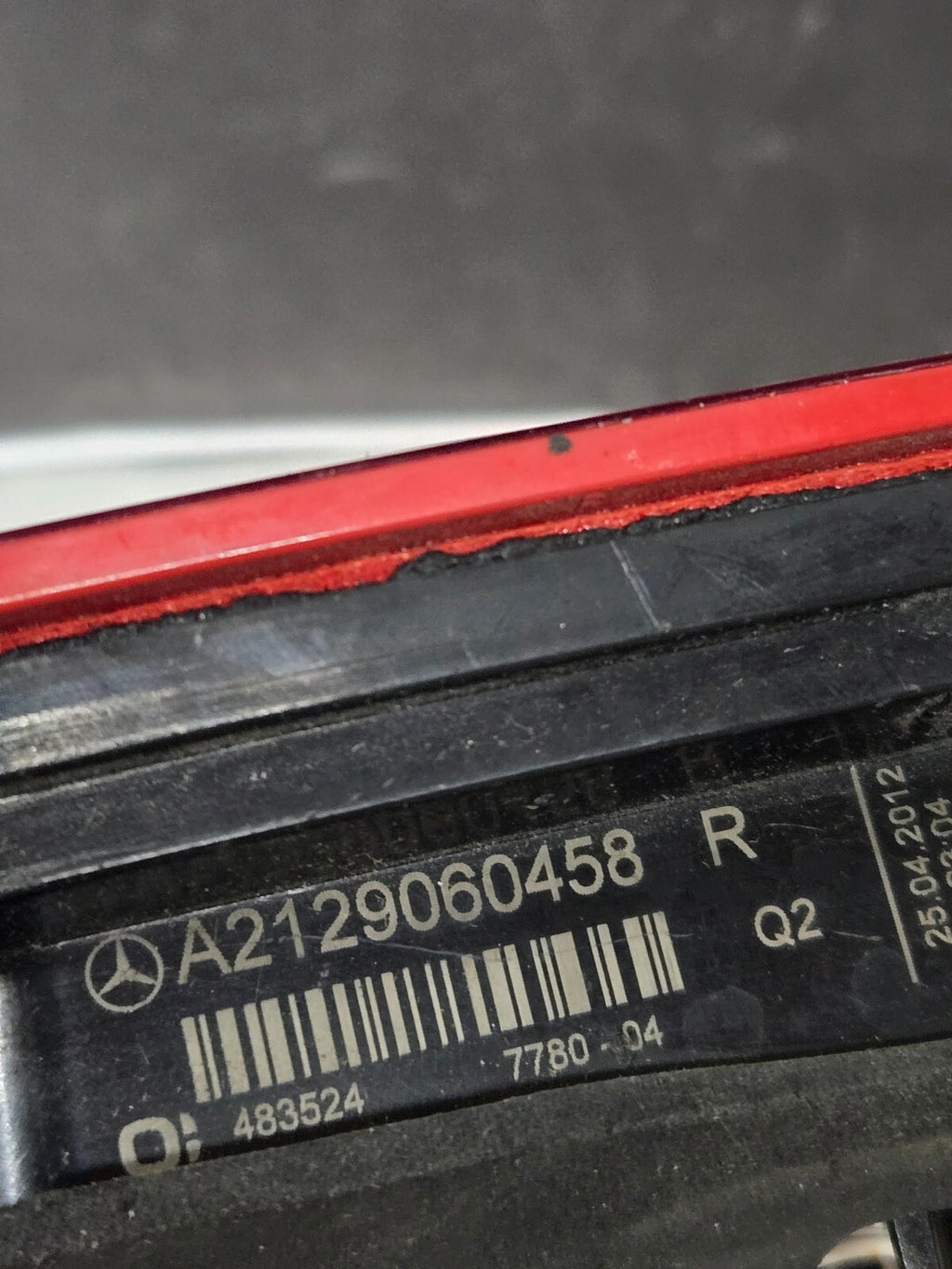 2010-17 Mercedes W212 E350 E550 Sedan Inner Tail Light Right RH OEM A2129060458