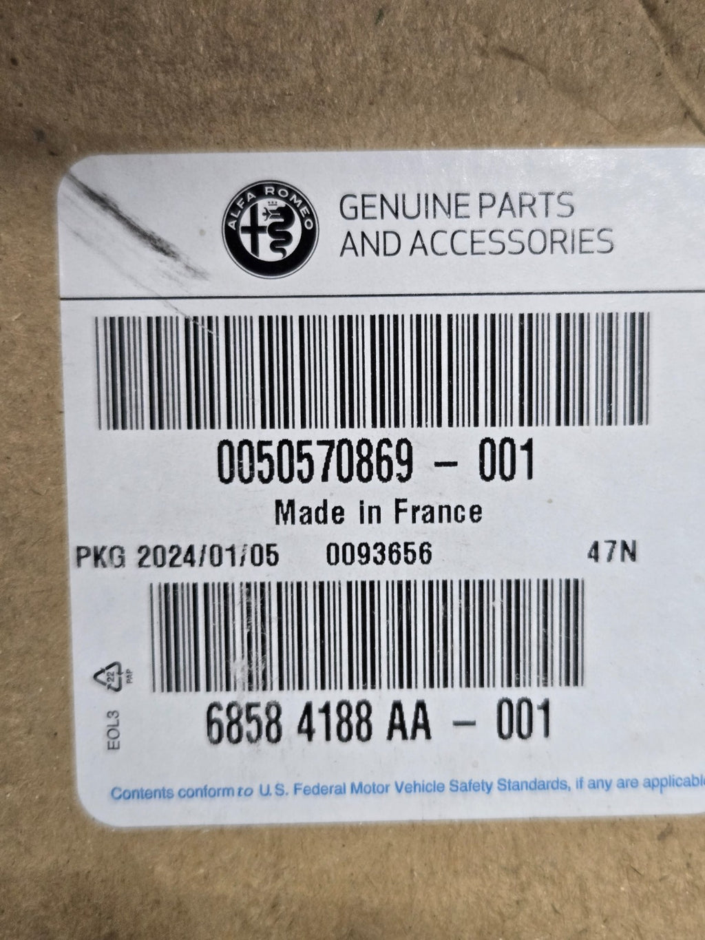 2020 Alfa Romeo Giulia Satellite Radio Stereo Bluetooth Receiver 50564709 OEM